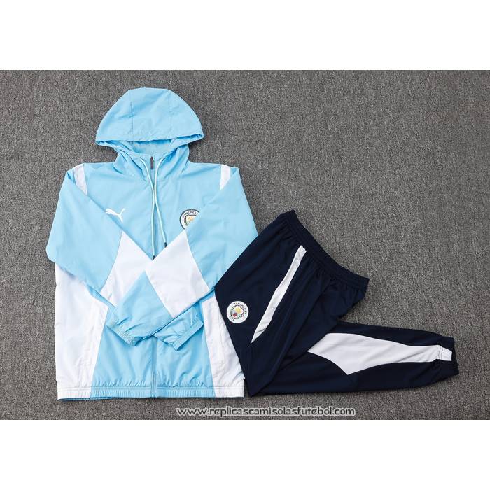 Chandal de Corta-vento do
 Manchester City 2024-2025 Azul
